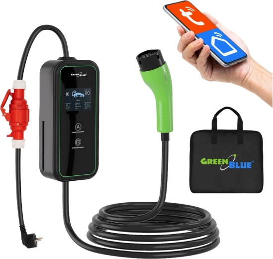 Cargador portátil para vehículos eléctricos y PHEV GreenBlue 11 kW Type 2 - 1 unidad