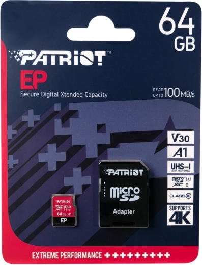 Tarjeta microSDXC Patriot EP A1 64 GB V30