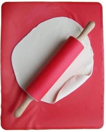 Rodillo para masa con funda de silicona, de doble mano