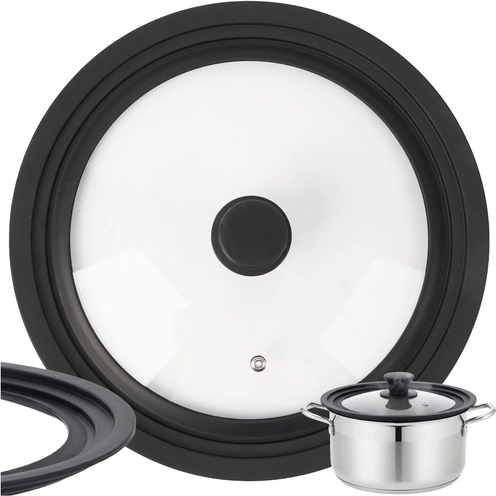 Tapa universal de silicona y vidrio 3 en 1 RUHHY 28/30/32 cm