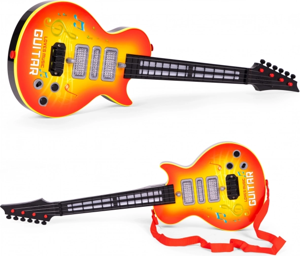 Guitarra rock infantil con luces LED y sensor infrarrojo