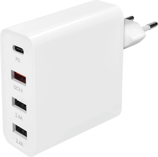 Adaptador de carga Solight de 48 W (3× USB-A + 1× USB-C) con QC 3.0 y Power Delivery