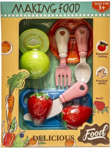Pequeño set de frutas para cortar con accesorios - 1 pieza