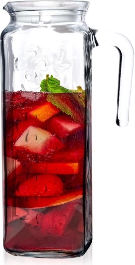 Jarra de vidrio con tapa 1,2 l