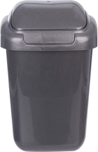 Cubo de basura antracita con tapa basculante 15 l