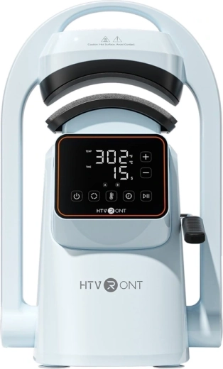HTVRONT A300 prensa térmica automática para gorras azul claro