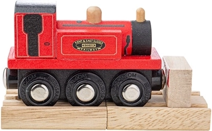 Bigjigs Rail locomotora de madera Terrier roja