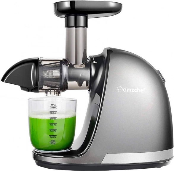 Extractor de zumo de baja velocidad AMZCHEF 1501 gris