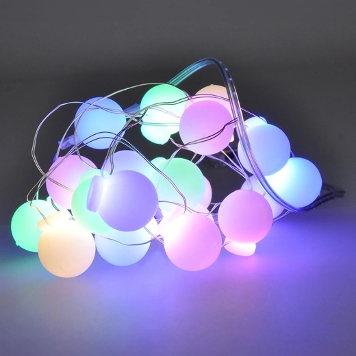 Solight cadena LED navideña con bolitas de colores 20 LED 2 m a pilas