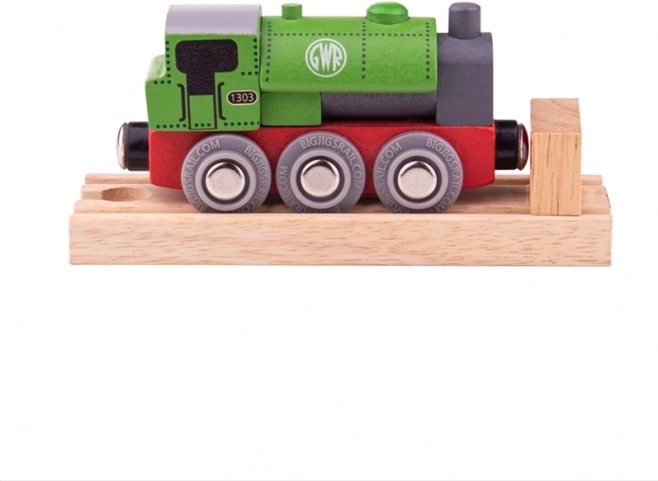 Locomotora de madera GWR verde