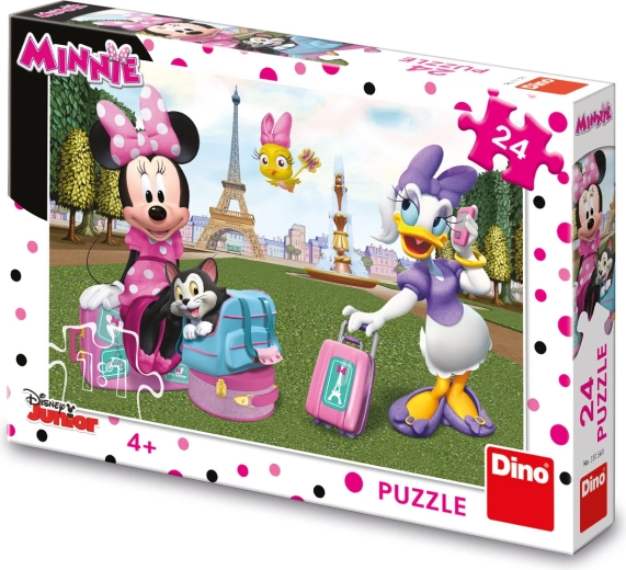 Puzle Minnie y Daisy en París (24 piezas)