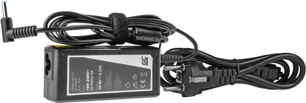 Adaptador de alimentación Green Cell Pro 65 W 19,5 V 3,33 A para portátiles HP (conector 4,5 × 3,0 mm con pin)