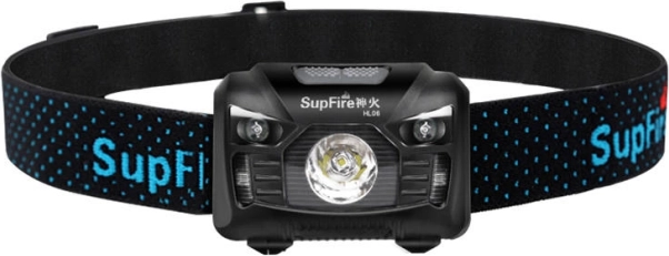 Linterna frontal SUPERFIRE HL06, 500 lm, carga USB