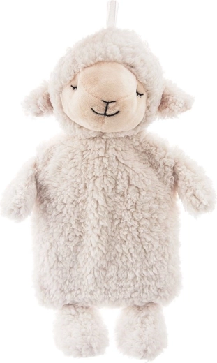 Bolsa de agua caliente con funda de peluche ovejita 750 ml