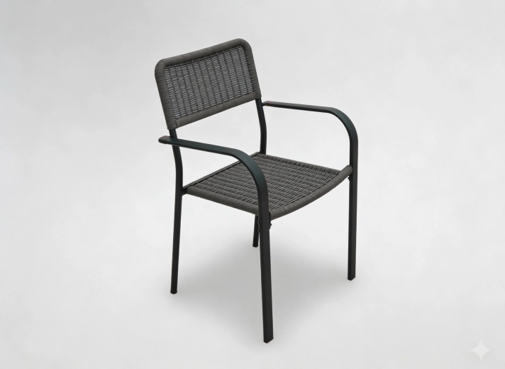 Sillón de jardín marrón 60 × 55 × 82 cm