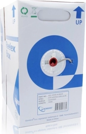 Cable de red FTP Cat 5e apantallado, AWG24, 305 m, gris