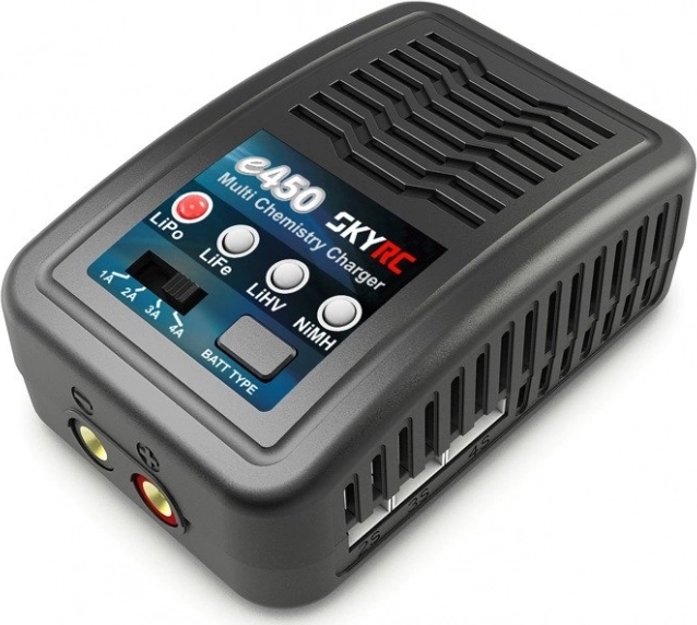 Cargador SKYRC e450 pro para LiPo, LiFe, LiHV y NiMH