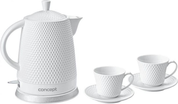 Hervidor eléctrico de cerámica con tazas CONCEPT 1,5 l