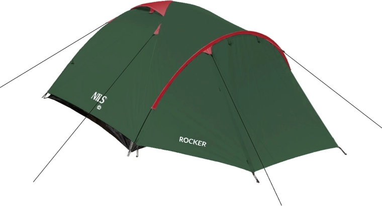 Tienda de campaña turística NILS Camp Rocker verde para 3 personas