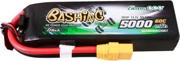 Batería LiPo GensAce 5000 mAh 11,1 V 60C 3S con conector XT90
