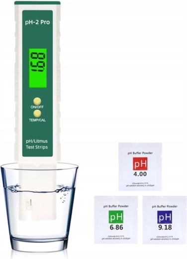 Medidor de pH digital RENEW FORCE con LCD retroiluminada y kit de calibración