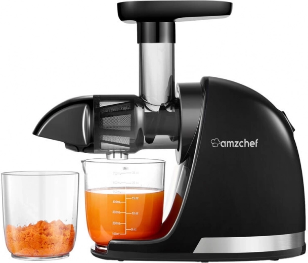 Extractor de zumo lento AMZCHEF negro