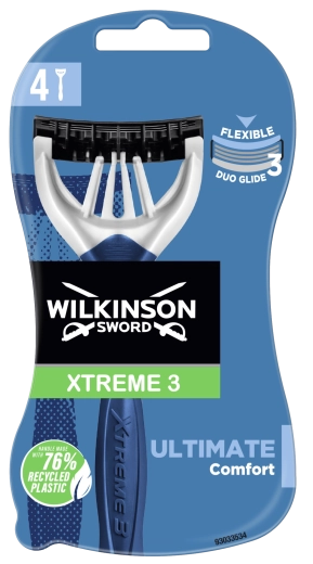 Maquinillas de afeitar desechables Wilkinson Xtreme3 Ultimate Plus (4 uds)