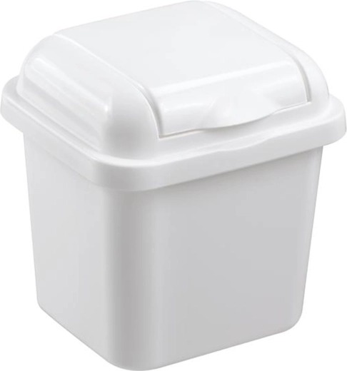 Papelera de plástico HEIDRUN de 1,5 l con tapa abatible