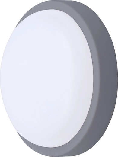Solight luminaria LED redonda de techo y pared para exterior 20 W 1500 lm 4000 K IP54 20 cm gris