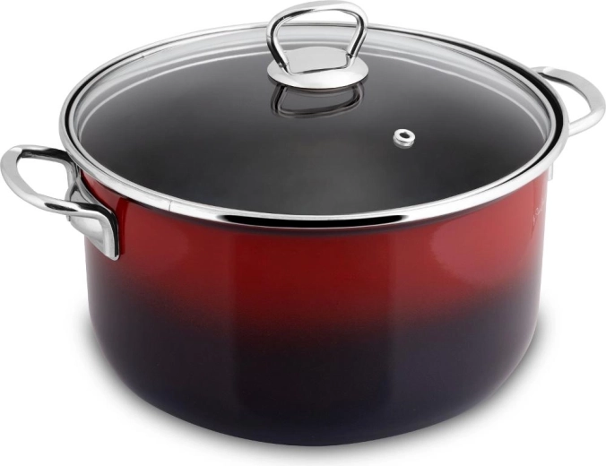 Cacerola esmaltada Lamart con tapa de 24 cm
