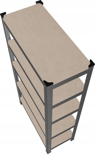 Cinco amplias baldas de MDF