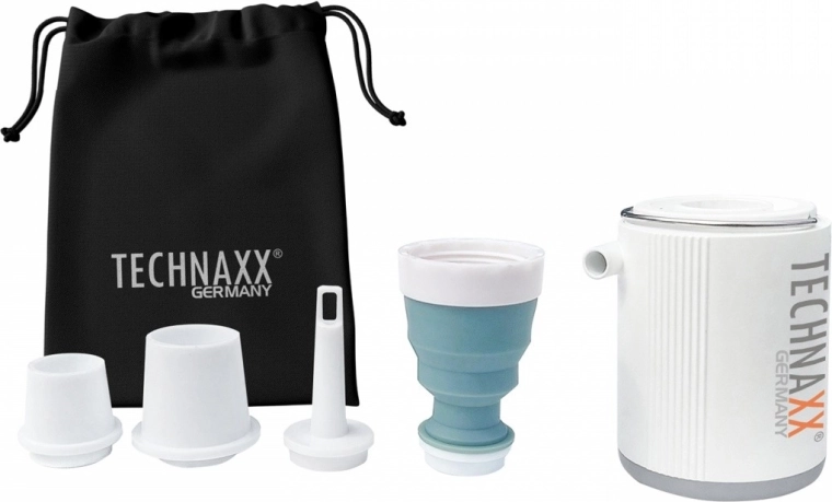 Mini bomba de aire recargable Technaxx con luz LED