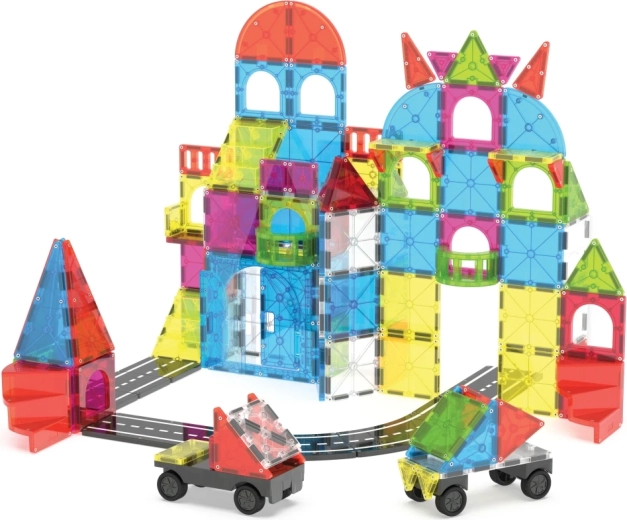 Coches con ruedas y juego en movimiento