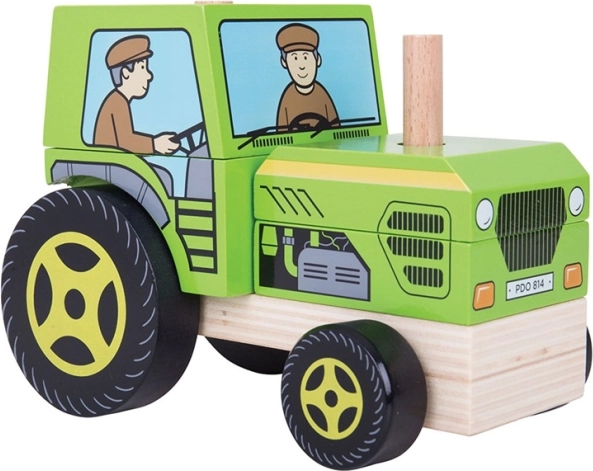 Tractor de encaje de madera BIGJIGS