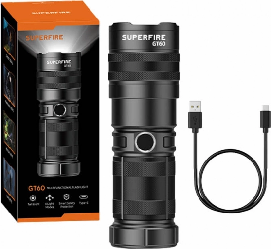 Linterna Superfire GT60 2600 lm con USB-C