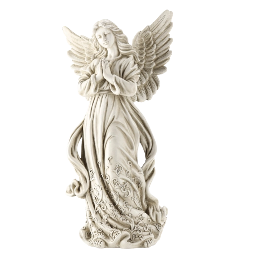 Ángel en oración como decoración interior atemporal
