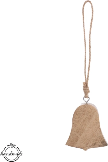 Campanilla colgante de madera de mango