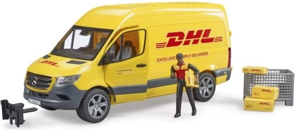 Bruder Mercedes-Benz Sprinter DHL con conductor y accesorios