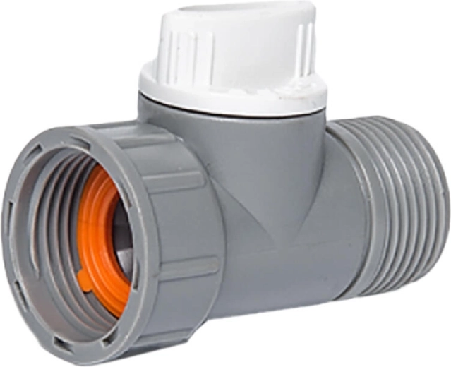 Adaptador con válvula 3/4" rosca interior y exterior WHITE LINE