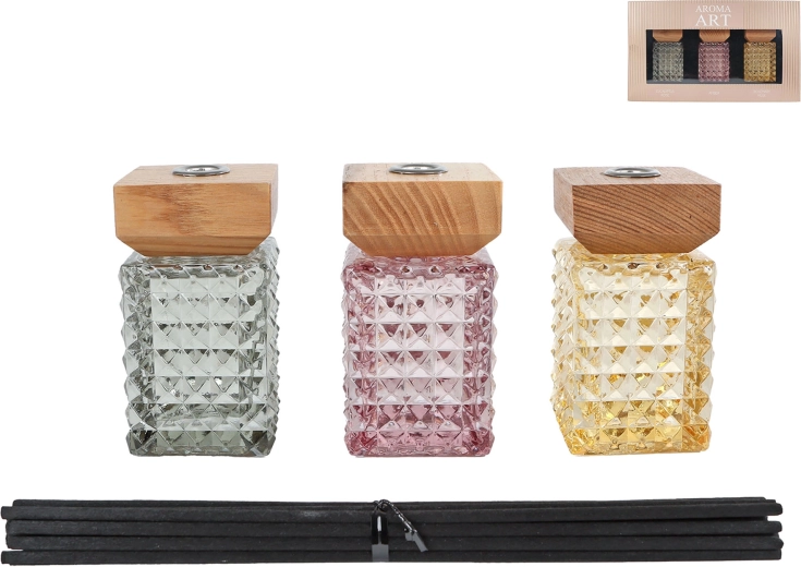 Set de difusores aromáticos con varillas Aroma Art - 3 uds.
