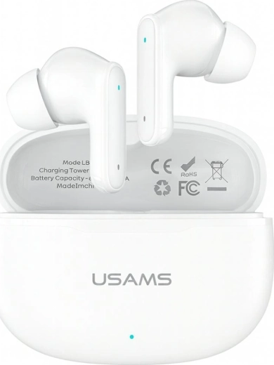 Auriculares inalámbricos TWS USAMS E05 Bluetooth 6.0 blancos