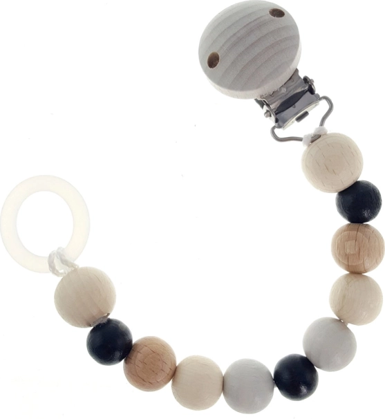 Hess clip para chupete natural negro