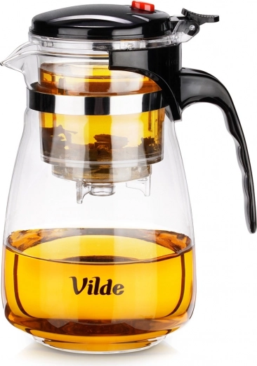 Tetera de vidrio con filtro de té de drenaje 960 ml Vilde