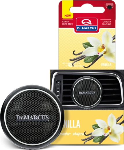 Ambientador para coche Dr. Marcus con forma de altavoz y aroma a vainilla