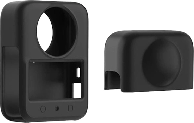 Funda protectora de silicona y tapa de lente para DJI Osmo 360 (negra)
