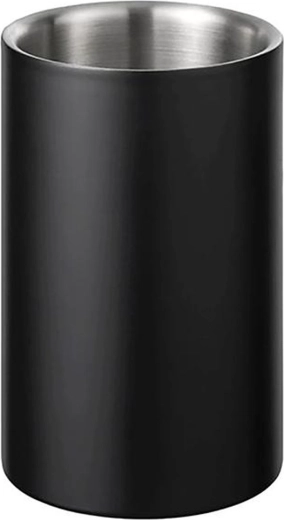Enfriador de vino de acero inoxidable, negro, diámetro 12 cm