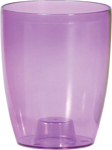 Maceta para orquídea Coubi Orchid 13 cm transparente violeta