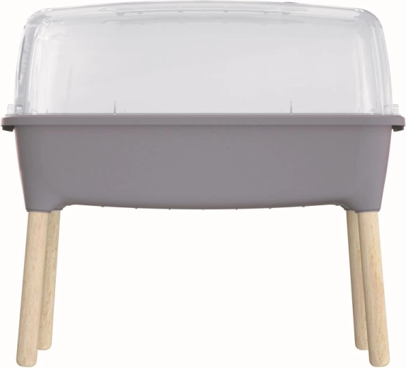 Jardinera Respana Planter Wood High Set 78 cm – piedra gris