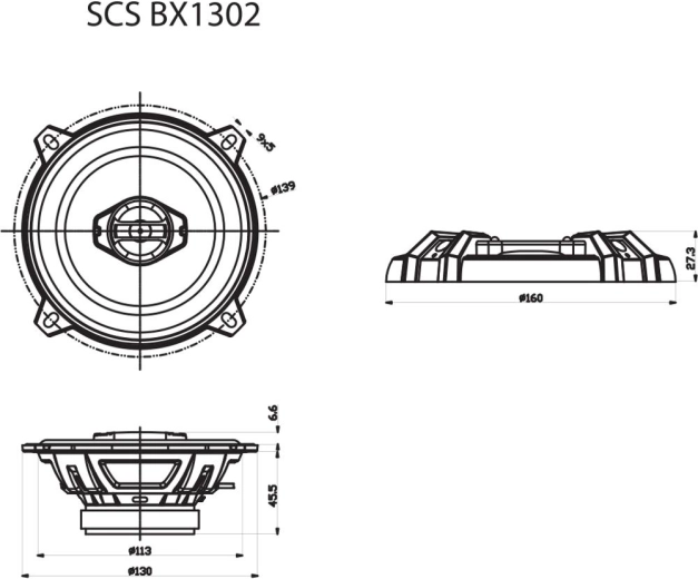 Tamaño compacto de 13 cm
