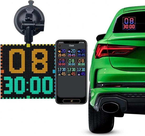 Pantalla LED inteligente para la luna trasera del coche 32×32 RGB con control por aplicación